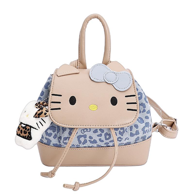 Soft Cute Girl Backpack Cartoon Cute Cat Children Schoolbag Fashion Leopard Print Children'S Mini Backpack