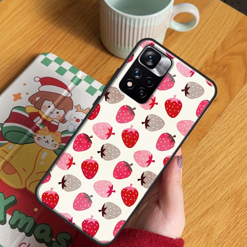 Strawberry Fields Case For Xiaomi Redmi Note 14 Pro 13 12 11 10 15 Pro Plus Redmi 13 C 15 10C 12C 14C 15C Cover