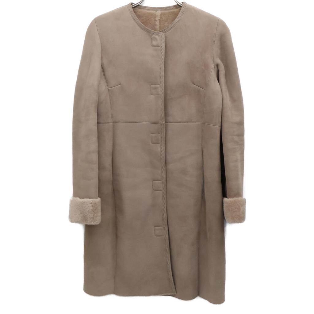 9 Nine Label NINE LABEL Mouton Coat coat beigeUsed