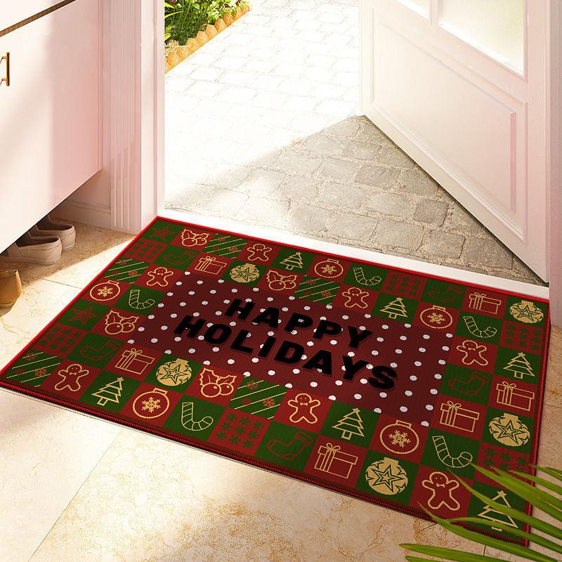 Floor Mat Christmas Gift Idea Entrance Foot Mat Door Entrance Door Mat Home Use Entrance Door Mat Durable Durable 60 * 90cm