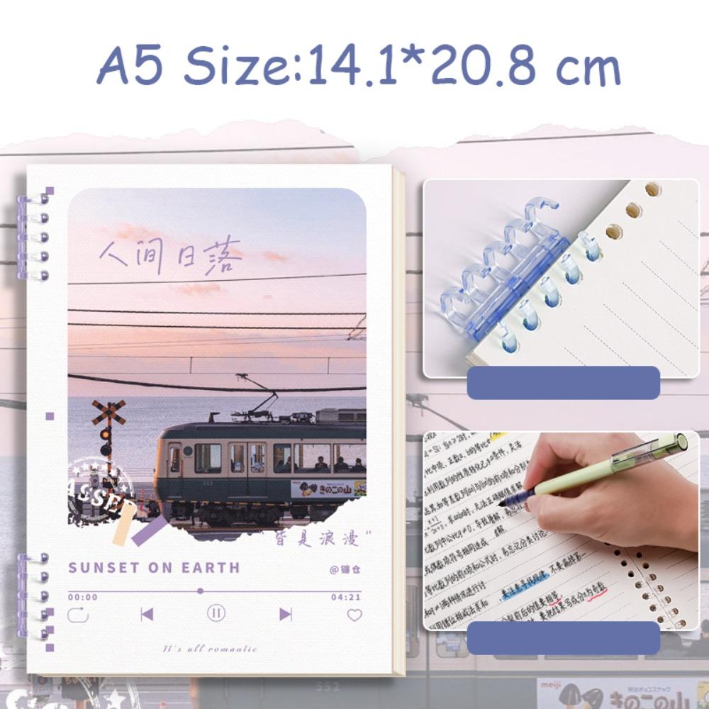 B5/A5 Horizontal Line Notebook 60 Sheets Hand Ledger Notepads New Loose-Leaf Notebook  Stationery
