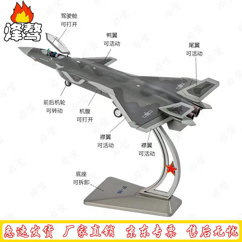 1:Модель истребителя-невидимки J-20 в масштабе 60, из сплава