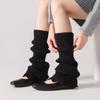 Ladies Autumn and Winter Retro Hollow Thin Tail Micro Horn Wool Calf Pile Stocking