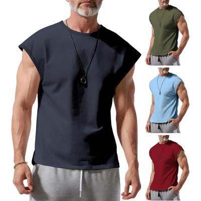 Herren Weste Unifarben Rundhals Ärmellos Tops Sommer Freizeitweste Outdoor Sport Camisole Tägliche Kleidung