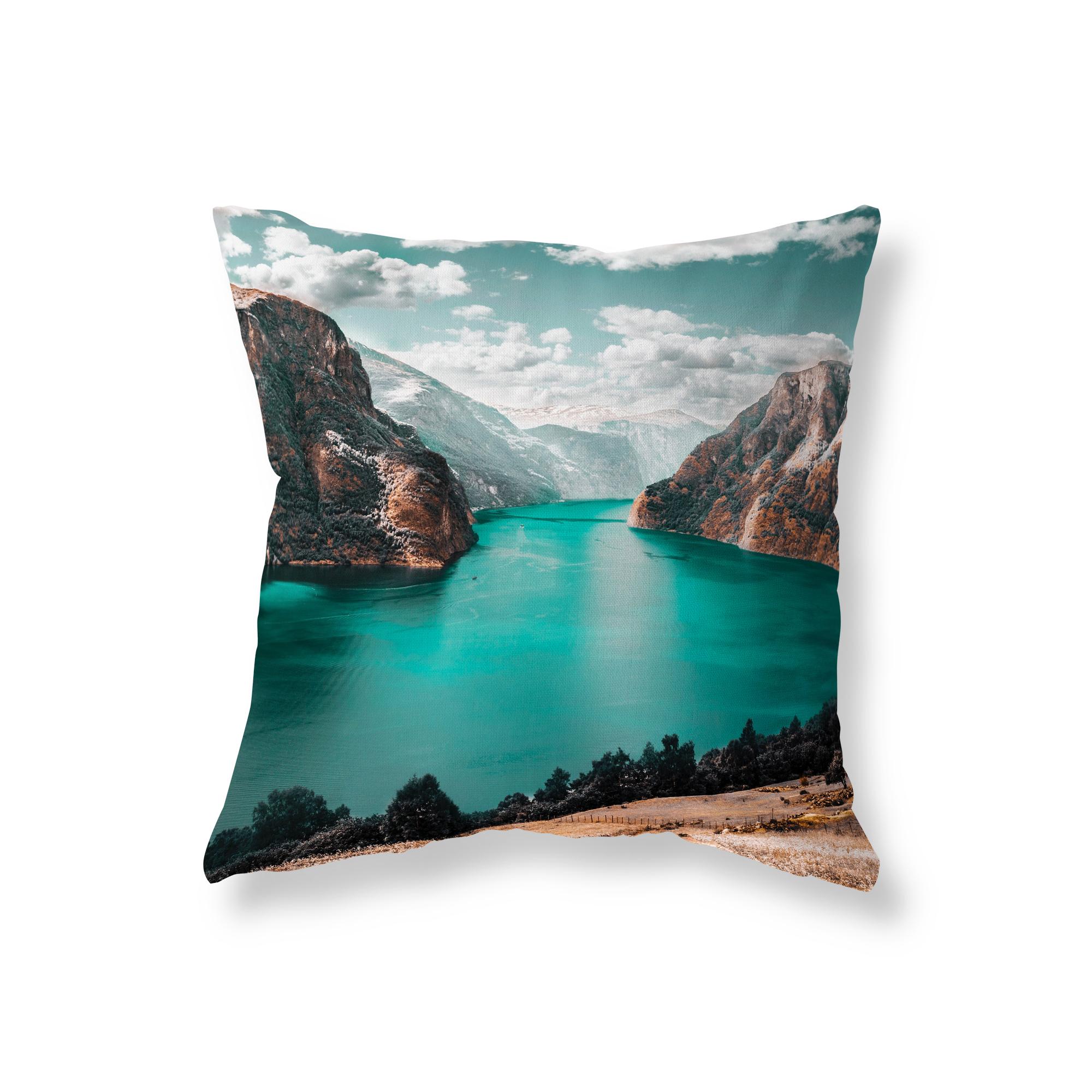 

Горы, озеро, природа, пейзаж, наволочка, декор для вечеринки, декор для дивана, декор для комнаты, наволочка, чехол для подушки, домашний декор 40x40cm