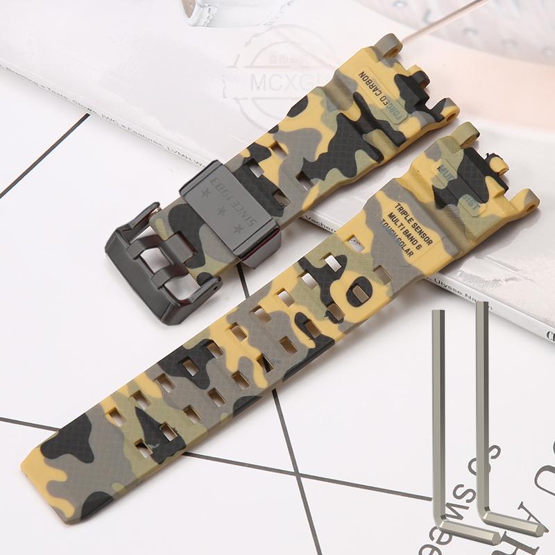 Resin Strap Suitable For Casio GWG-2000 GWG-2040 Men's TPU Sports Waterproof Watch Accessories Wristband Bracelet