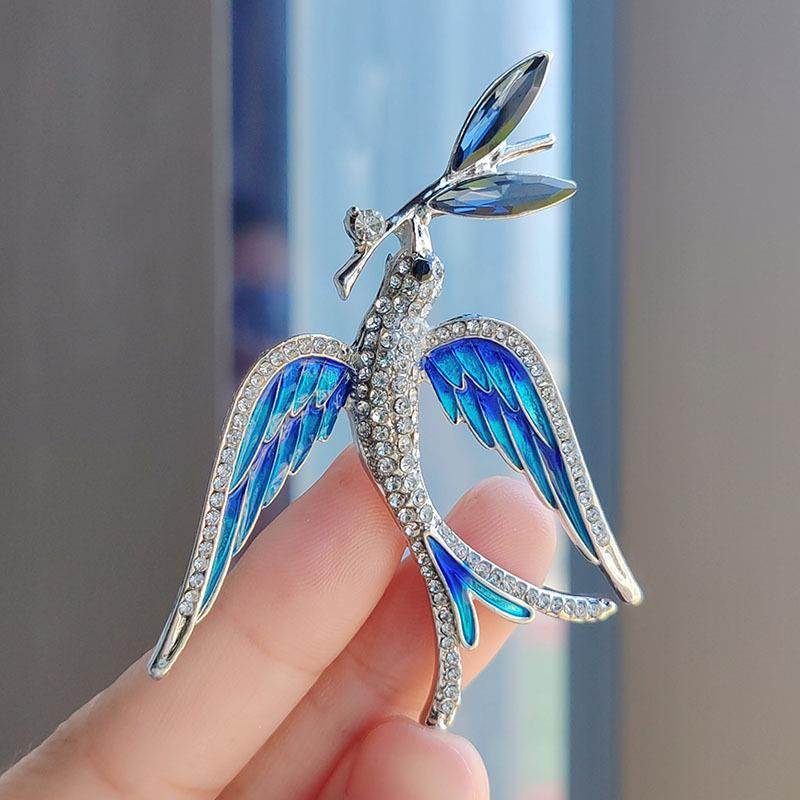 

Роскошные броши в виде ласточки со стразами для женщин и мужчин, элегантная эмалевая брошь в виде ласточки, модные булавки, изысканные подарки на корсаж