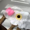 Cute Cartoon Wig Knitted Hat Cherry Wool Baby Beanie Cap Bow Korean Style Kids Warm Hats Newborn