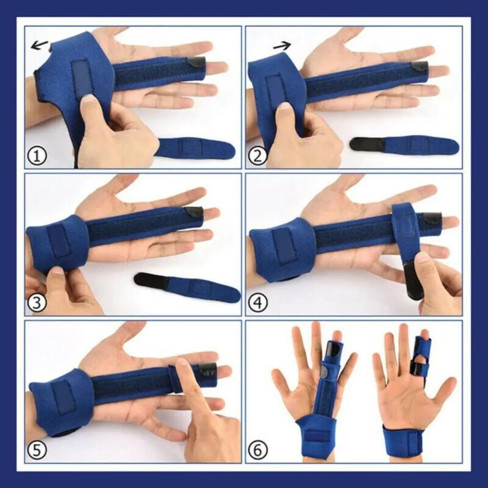 1Pcs Finger Splint Support Brace Pain Relief Trigger Fixing Straightener Corrector