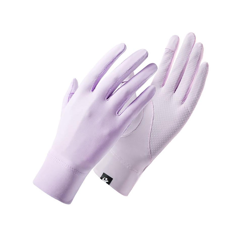 Loogdeel Upf50+ Sunscreen Breathable Fashion Driving Running Gloves Cold Ice Silk Bike Thin Silicone Anti-Uv Gloves Women Men