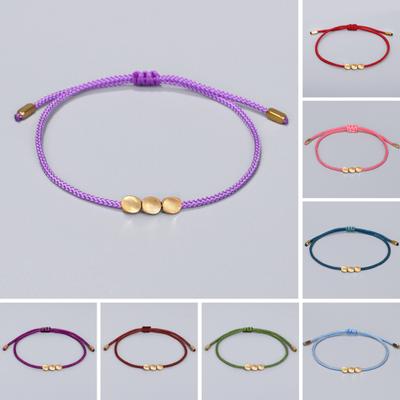 Pulseira da Amizade com Berloques Ajustável Feita à Mão Temperamento Ornamental Decorar Acessórios Unissex Feita à Mão Trançada para o Dia a Dia