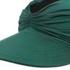 Women Sun Hat Empty Top Design Elastic Band UV Protection Hat with Ponytail Holes Outdoor Exercise Hat