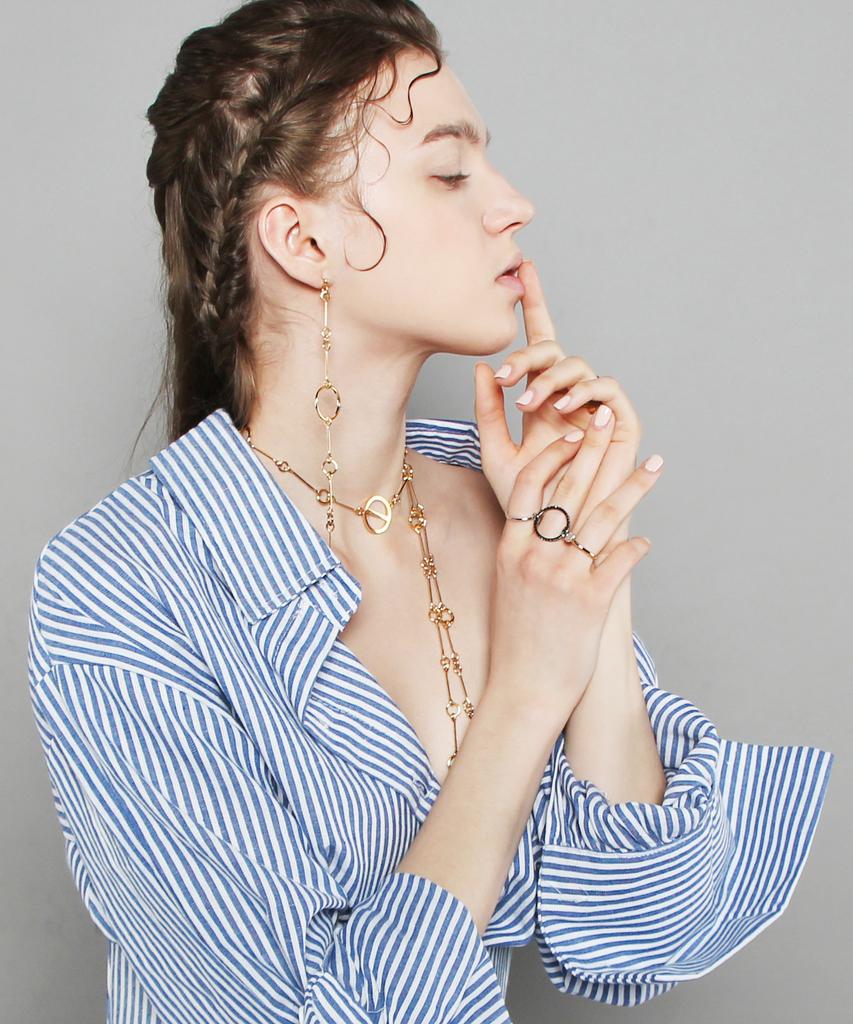 De La Lune Main Body Long Necklace [Dl17Ssnc07Mtf]