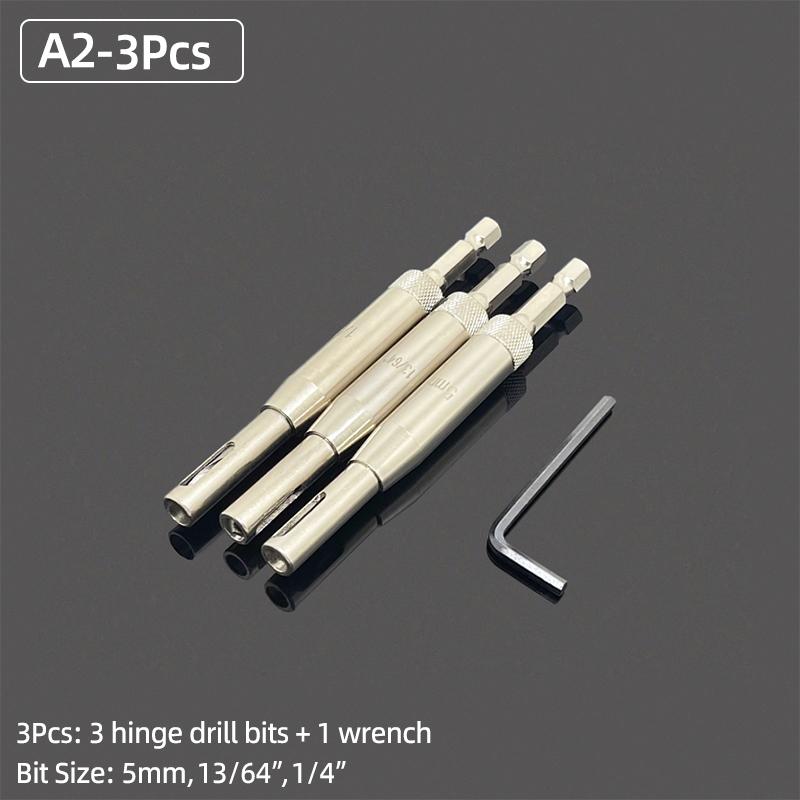 Self-Centering Hinge Twist Drill Bits HSS Different Sizes Window Doors Screw Hole Saw Woodworking Reaming Cabinet Tool