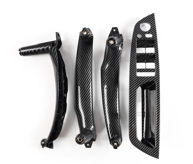 LHD RHD Upgraded Interior Carbon Fiber Door Handle Cover Trim Replacement For BMW X5 X6 E70 E71 E72 2007-2014