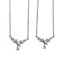 Exquisite Zircon Geometric Water Drop Pearl Necklace - Japanese & Korean Style, Light Luxury, Unique Clavicle Chain, Fashionable & Versatile