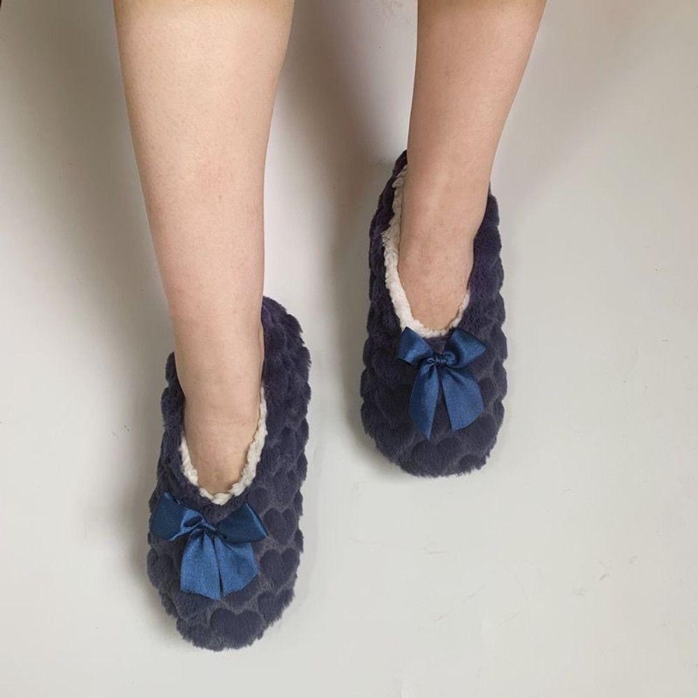 Thermische Plüschsocken mit Anti-Rutsch-Bogen, Schlafsocken, Einfache Winter-Bodensocken für Damen