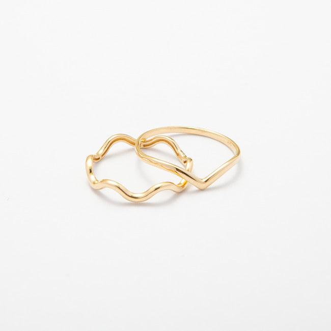 Lunne 14K V-Volume Ring (14K Gold) #W16 (A Type)