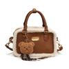 Ielgy Fashion Pillow Bag Autumn Winter Plush Portable All-Match One-Shoulder Messenger Bag