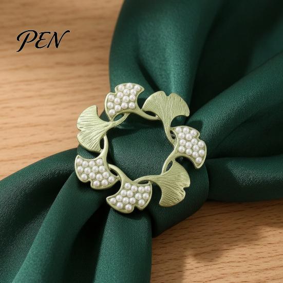 Plants Lapel Accessory Faux Pearl Leaf Brooch for Women, Vintage Theme Pin, Nature Inspired Clothing Jewelry Wedding Party Prom Women