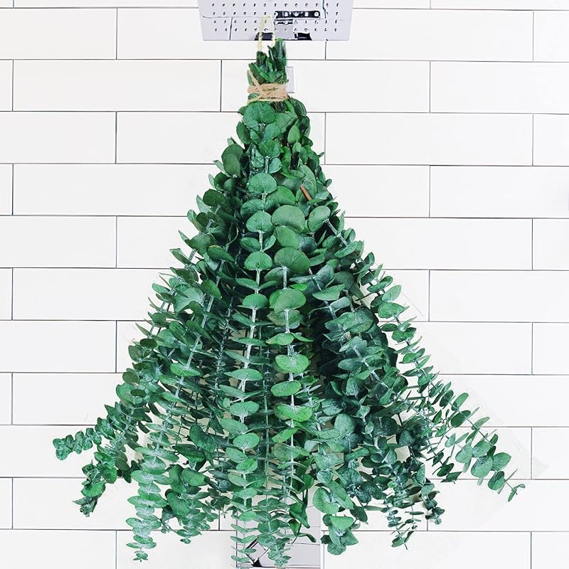 10Pcs Dried Eucalyptus Stems for Shower 17  Real Natural Hanging Eucalyptus Stems, Real Fresh Leaves Branches for Vase Filler, Wedding, Bathroom Green-10pcs