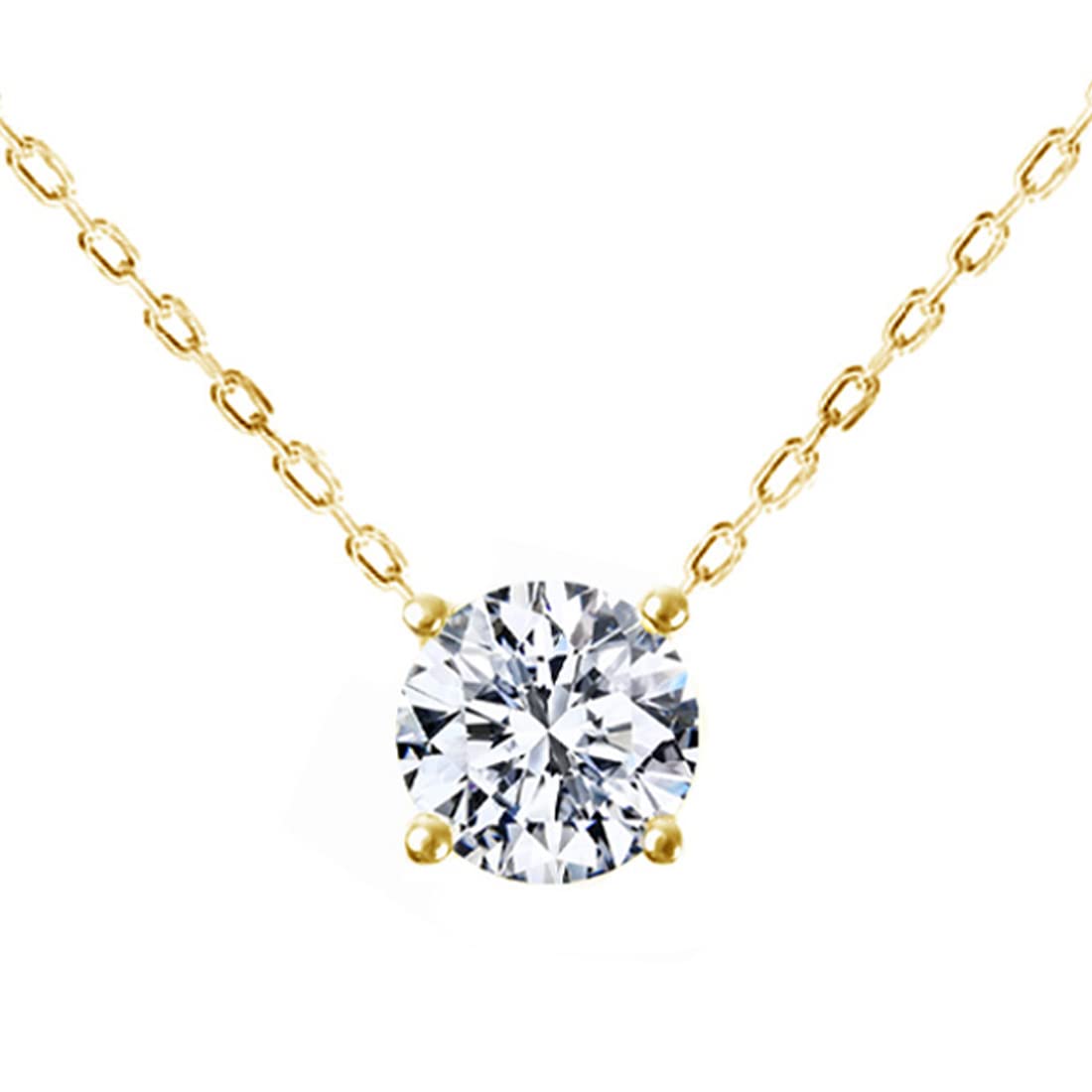 

Moissanite Necklace for Single Azuki Day Birthday Box [Diamond Lab] Women, Stone, SV925, Popular, Gold, 0.5ct, Chain, Mother s Gift, Women s [Gift золотой