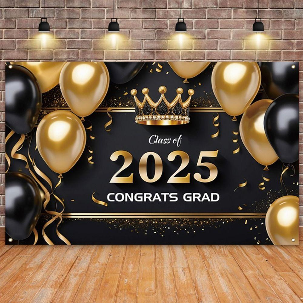 Class of 2025 Graduation Photography Backdrop 180x115cm Happy Graduation Banner  Adults Kids
