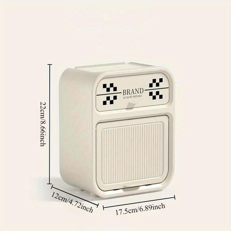 Towel, Waterproof, Non Perforated Wall Mounted, Kitchen Roll Paper Box, Double-layer Shelf, Tissue Box, Kitchen