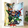 DC Comics Grupo de Super-Heróis Cena de Ação Impressão em CartazManta Manta de Flanela para Sofá, Cama, Viagem, Acampamento, Escritório, Sofá, Cadeira