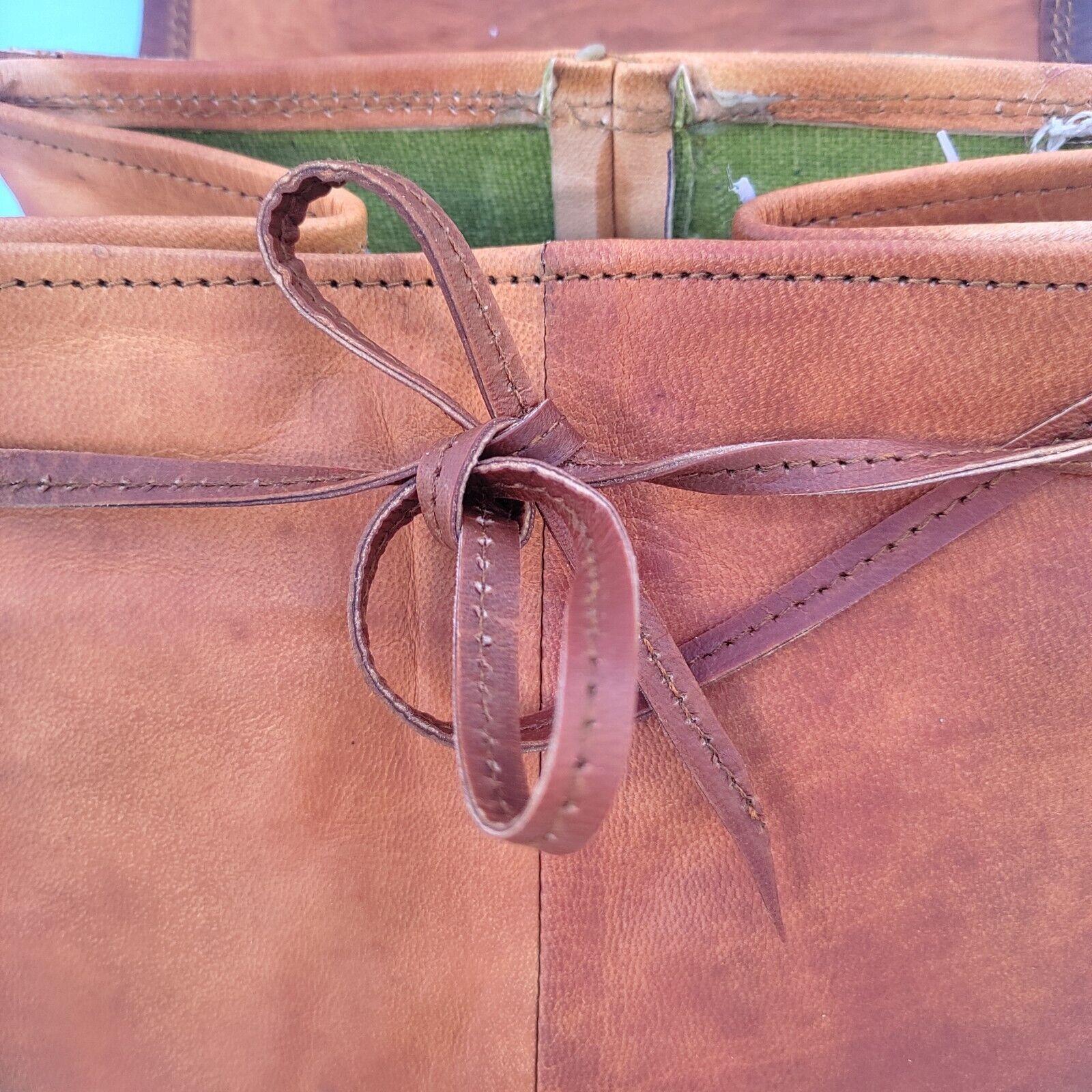 Классический рюкзак ручной работы из коричневой натуральной козьей кожи — фото 5