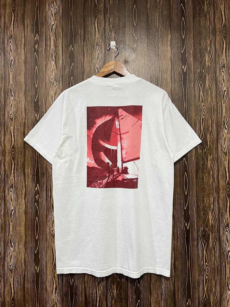 Vintage 90s BMW Phototee Promo T-Shirt / Sailing Boats / Art / Sketch / Size L