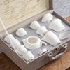 Embossed Tenglong Kung Fu Tea Set Gift Box Set Boutique Suet Jade Porcelain High-end Business Gifts Leading Customers