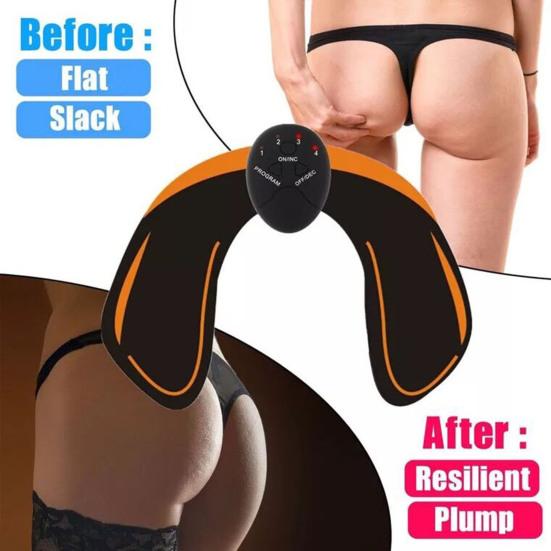 Booty Trainer with Remote Control 6 Modes Adjustable Smart Hip Glute Toner EMS Muscle Stimulator Buttock Training Patch Massager Workout Machine