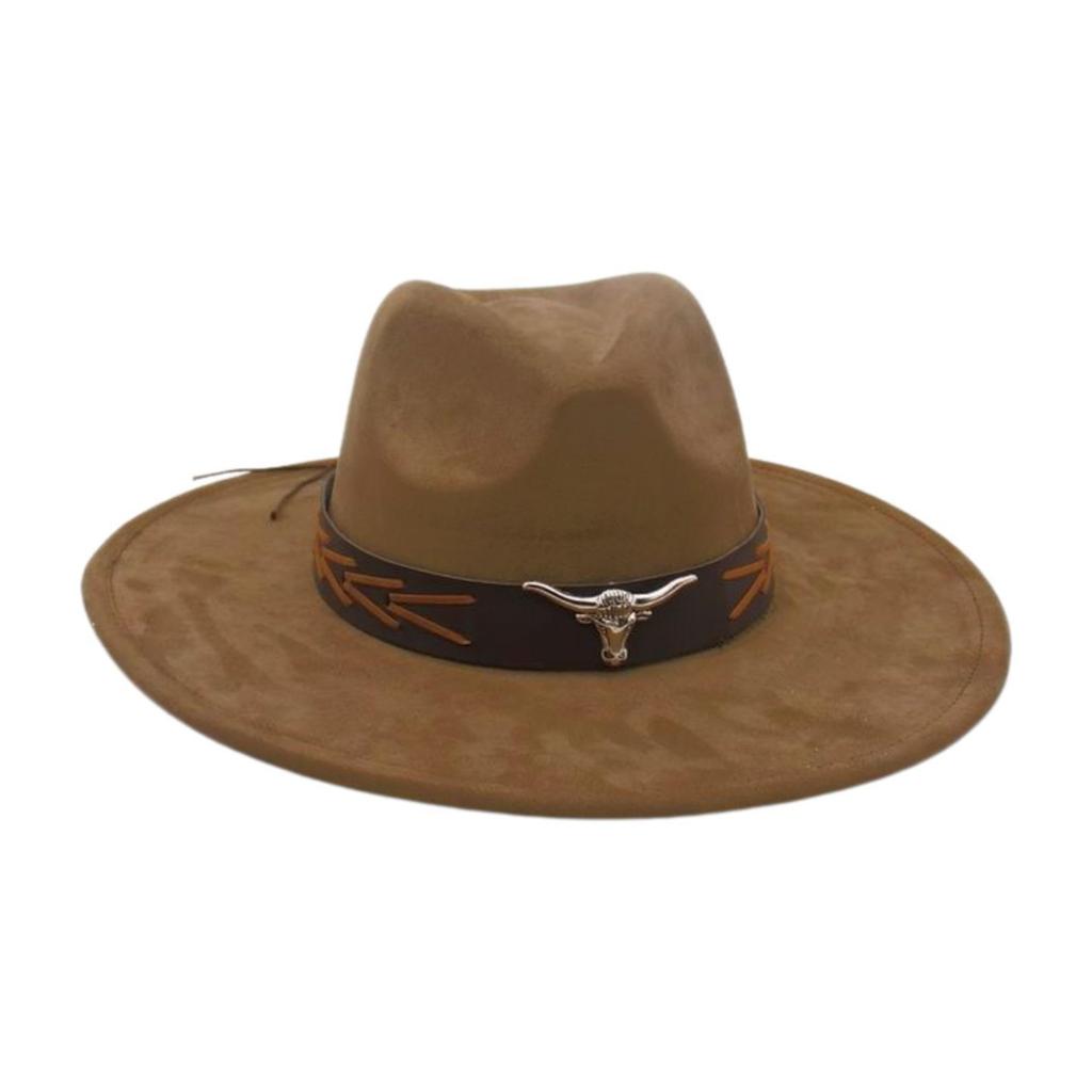 Grassland Ethnic Style Dance Sunscreen Travel Shooting Big Eaves Hat Men'S And Women'S High-End Flat-Brimmed Top Hat