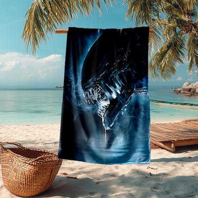 Alien Fashion Beach Towel: Ideal for Summer Adventures Soft, Absorbent and Quick Drying Suitable for Swimming and Bathing