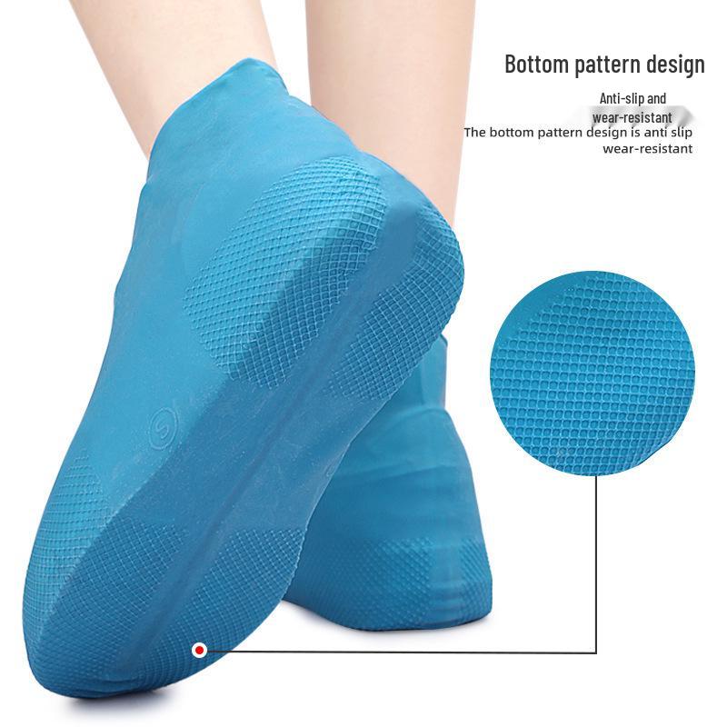 Latex Rain Shoe Covers, Durable & Portable for Men & Women, Ideal for Outdoor Travel, Mud & Water Protection.