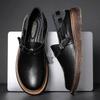 British Retro Style Men'S Loafers Thick Soled Comfortable Walking Casual Shoes Men'S Business Dress Shoes For Interviews
