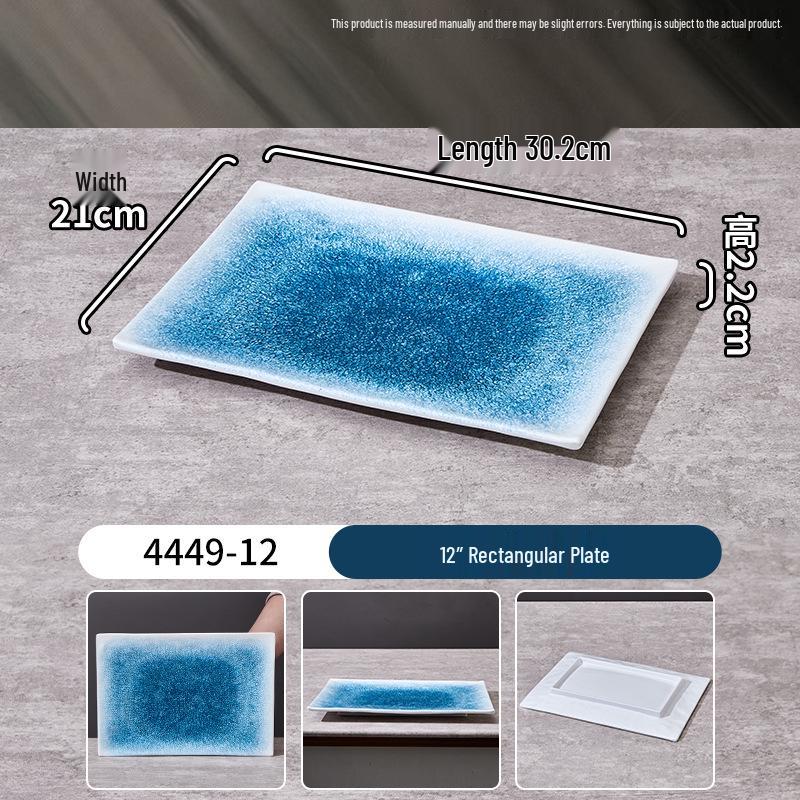 Melamine Rectangular Plate for BBQ, Grilled Meats, Cold and Fried Dishes