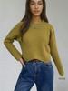 Women's Retro Plaid Knitwear: Round Neck Long Sleeve Cardigan with Metal Chain