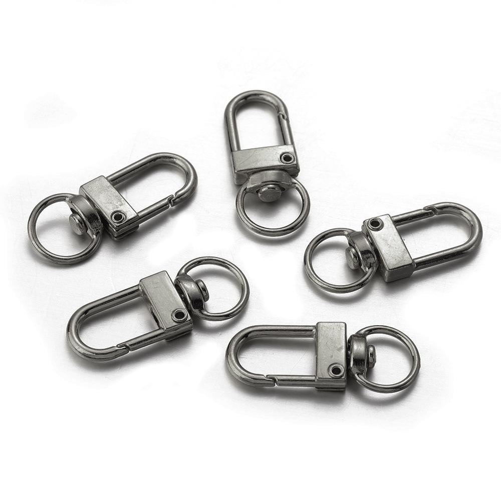 5pcs/Lot 32x12mm Gold Silver Plated Snap Lobster Clasp Hooks Jewelry Findings DIY Keychain Neckalce Bracelet Supplies Wholesale