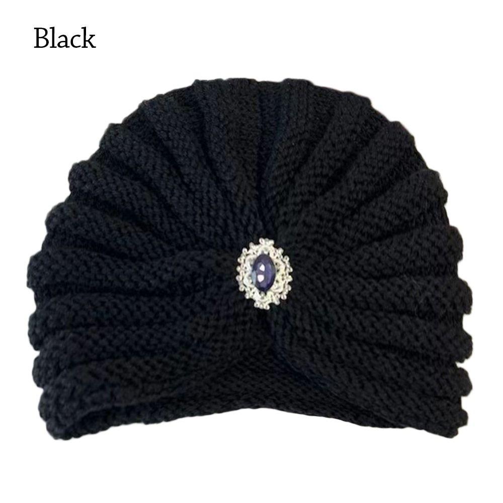 Winter Warm Hijab Caps Soft Turban Cap Fashion Knitted Hats for Women