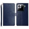 For Xiaomi 15 Pro Case with Wrist Strap Y Shaped Lines Imprint Leather Phone Cover