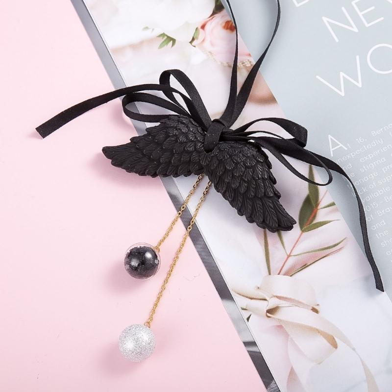 Delicate Angel Wing Design Vehicle Hanging Art User Friendly Gypsum Sculpture Small Car Interior Decoration Piece