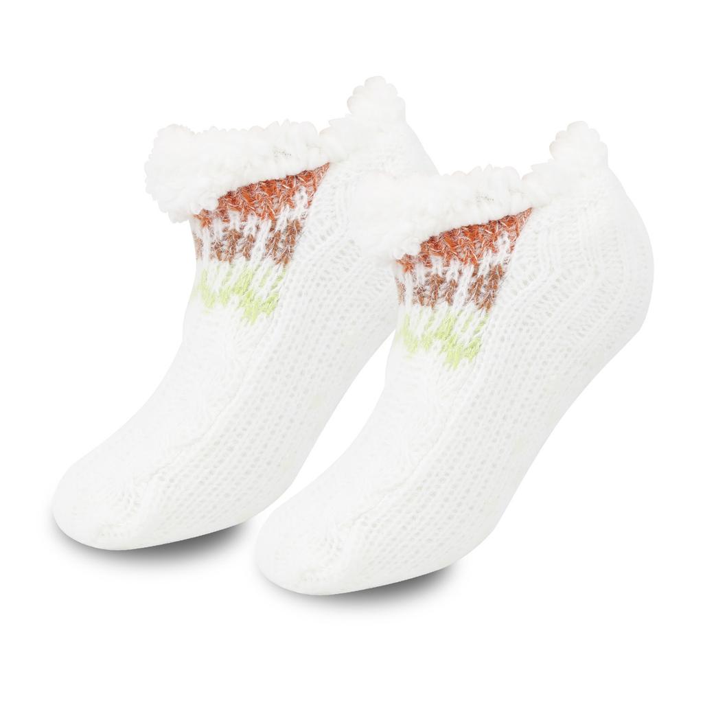 Thermal Socks for Women Non-Slip Knitted Slipper Cozy Floor Socks with Gripper Warm Bedroom Sleep Socks Winter Lounge Cosy Nights Indoors