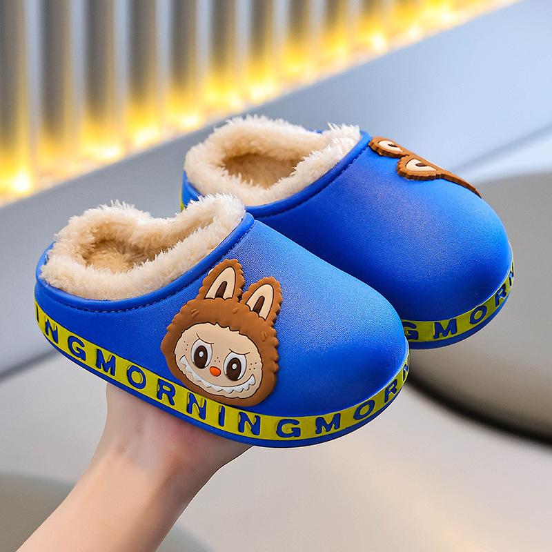Kinder Baumwollpantoffeln Winter Indoor Mädchen Baby Rutschfest Verdickt Warm Niedlich Jungen Pelzig Baumwollschuhe