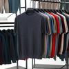 Men's 100% Wool Round Neck Sweater - Solid Color, Long Sleeve, High-End Casual Base Layer for Autumn/Winter