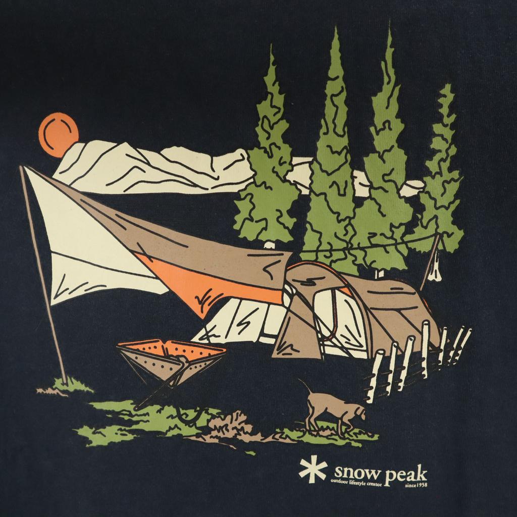 snowpeak Short sleeve T-shirt M Black series Men's Used