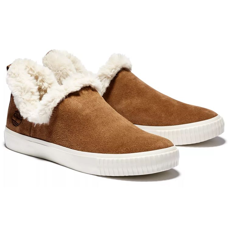 Timberland Skyla Bay Warm Non-Slip Casual Low-Top Sneakers Women Sneakers Brown Yellow A2CDJ643