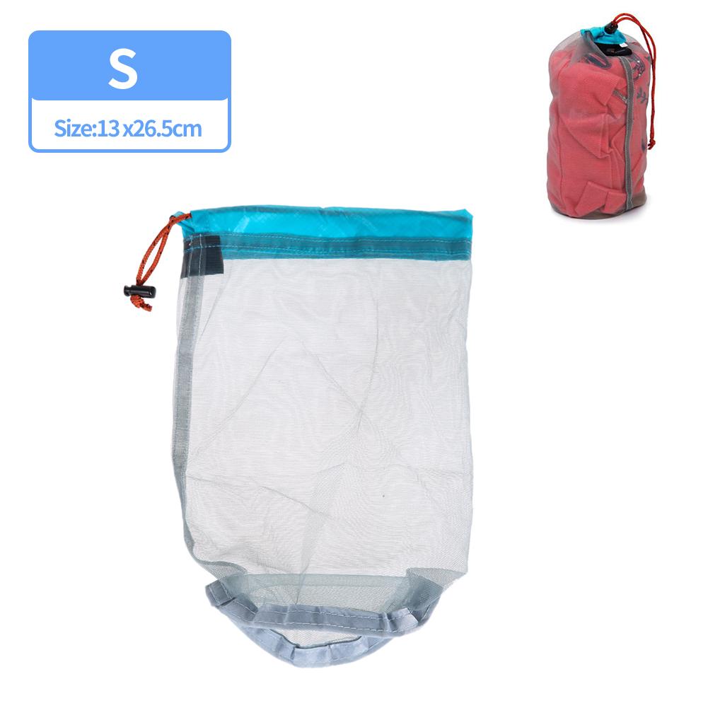 Ultralight Drawstring Mesh Stuff Sack Storage Bag Laundry Cloth Pouch Clothing Organizer for Tavelling Camping Hike Climbing 1190₽