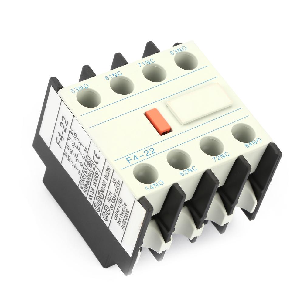 LADN22 AC Contactor Schakelaar F4 22 2 NO 2 NC Auxiliary Contact Block Fit